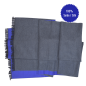 Preview: Stole Scarf Shawl 100% Silk Flannel Jacquard Melange Grey Blue